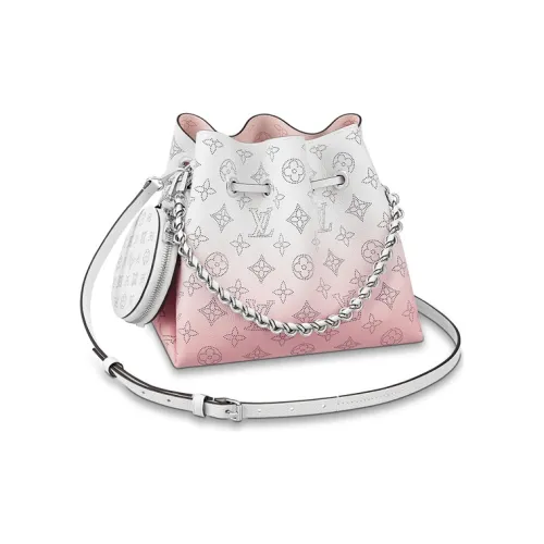 LOUIS VUITTON Bella Engraved Коровья кожа Ведрообразная сумка Сумка через плечо Сумка для женщин Градиент розовый