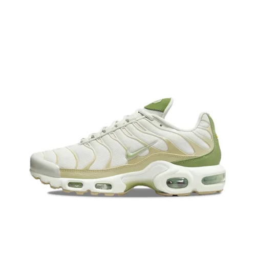 Nike Air Max Plus Low Топ Беговые кроссовки Мужские Белые Зеленые