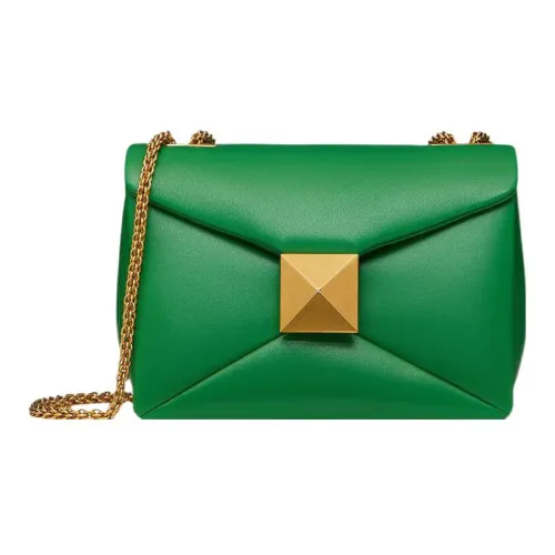 Valentino One Stud Sheepskin Сумка через плечо Сумка через плечо Сумка Обычная Женская Сказочная Зеленая Темно-зеленая
