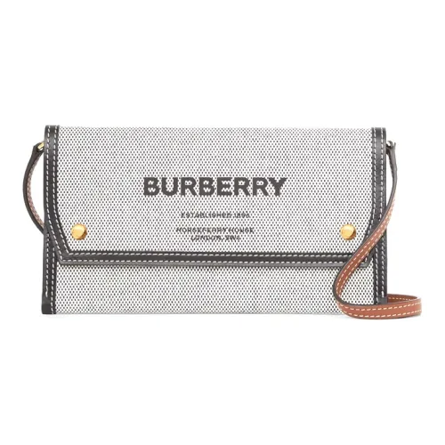 Burberry Холст Мобильный чехол для телефона Сумка через плечо Клатч Чехол для телефона Унисекс Серый Черный