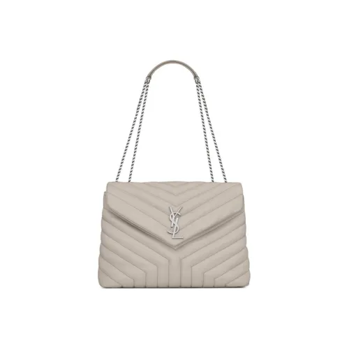 SAINT LAURENT Сумка через плечо из коровьей кожи средний размер белый цвет для женщин