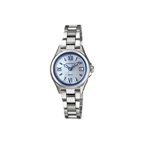 CASIO OCEANUS Коллекция Sea God Collection Кварцевый механизм Титан Ремешок Часы Женские Синий Циферблат OCW 70PJ 7AJF