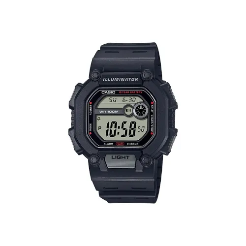 CASIO YOUTH Collection Кварцевый механизм Блок Смольный ремешок Часы Мужские Циферблат Серый