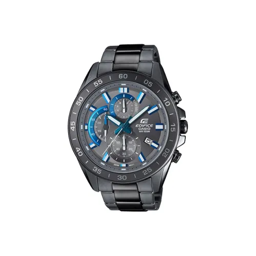 CASIO Кварцевый механизм Мужские часы EDIFICE 53мм*47мм*12,1мм Синий