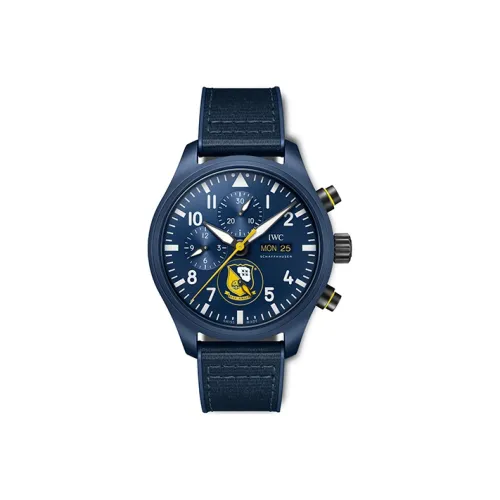 IWC Автоматический Механический Часы Мужской Pilot Collection 44,5 мм Синий