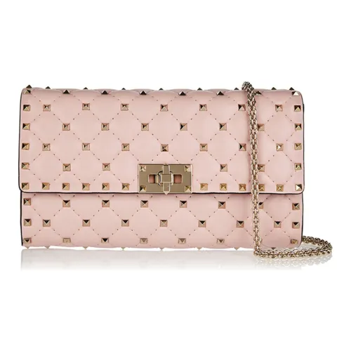 Valentino Сумка через плечо из коровьей кожи женская розовая