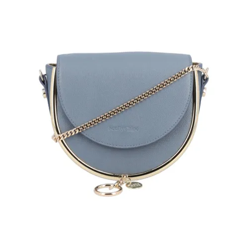 See By Chloe Телячья кожа Клатч Женский Синий