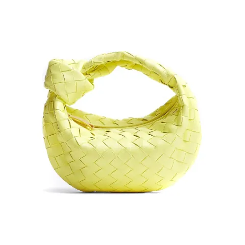 Bottega Veneta Jodie Lambskin и Calfskin Сумка Мини Женская Желтая