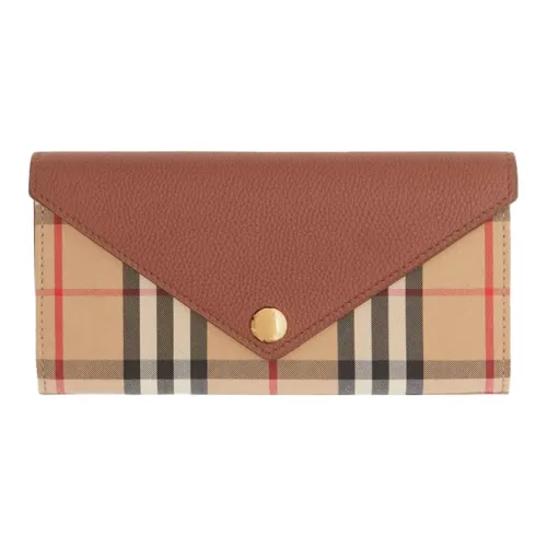 Burberry Кожа Конверт Сумка Кошелек Женская Коричневая