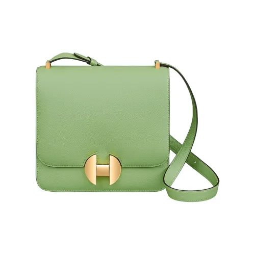 HERMES 2002 Evercolor Телячья кожа Сумка через плечо Женская Grasshopper Зеленый