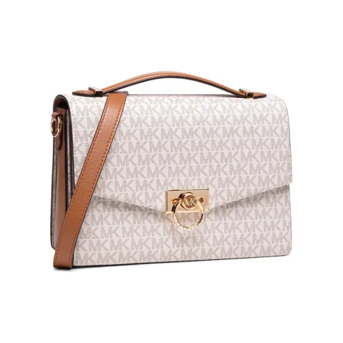 MICHAEL KORS Hendri Коровья кожа Конверт Сумка через плечо Сумка Средний Женский Ванильный белый