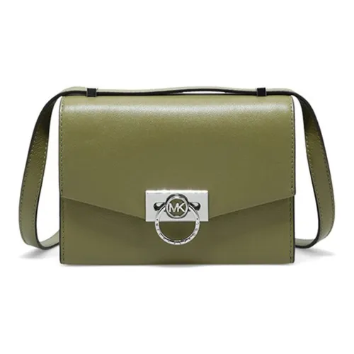 MICHAEL KORS Hendri Кожа Сумка через плечо Сумка на плечо Маленькая Женская Оливково-зеленая