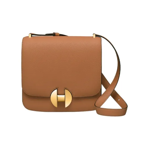 HERMES 2002 Телячья кожа Сумка через плечо Маленькая Женская Коричневая