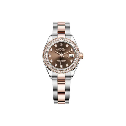 Rolex Автоматический механический механизм Женские Women's Apparel Log Series Часы 28 мм Кофе
