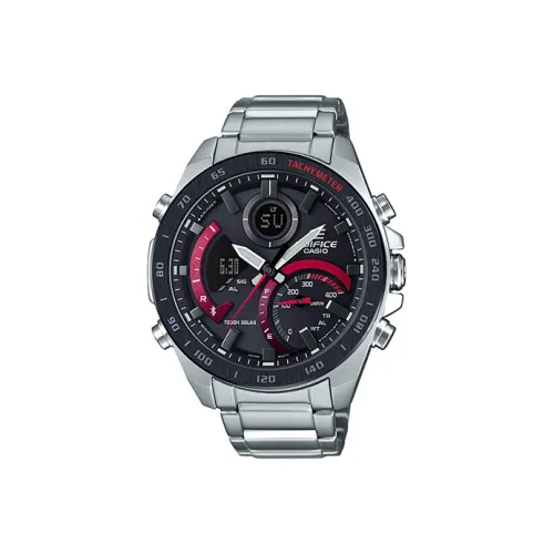 CASIO Edifice Collection Солнечный кварцевый механизм механизм нержавеющая сталь ремешок часы для мужчин черный циферблат