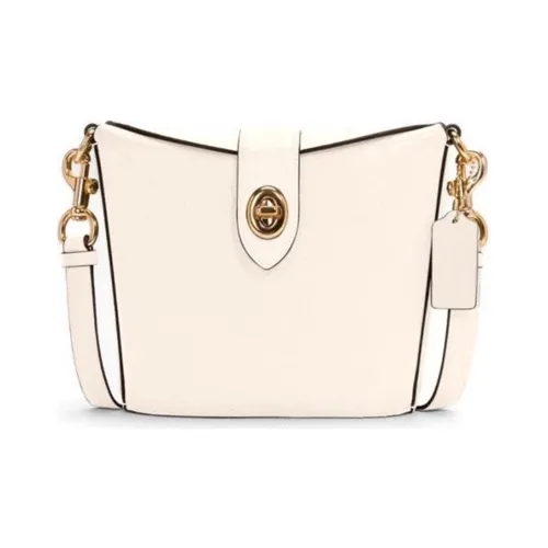 COACH Addie Кожа Коробка Сумка Картофель фри Сумка Сумка через плечо Женская Белая