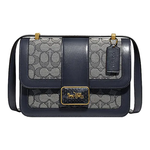 COACH Alie Холст и кожа Сумка-сумка Маленькая квадратная сумка Сумка через плечо Сумка на плечо Женская