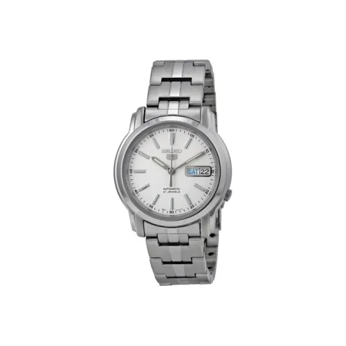 SEIKO Seiko5 Collection Кварцевый механизм Нержавеющая сталь Ремешок Часы Мужские Белый циферблат SNKL75K1