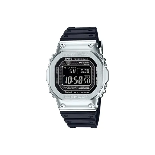 CASIO B5000 Collection Солнечный Кварцевый механизм Смольный ремешок Часы Мужские Черный циферблат