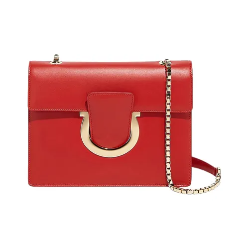 FERRAGAMO Телячья кожа Сумка через плечо Женская Красная