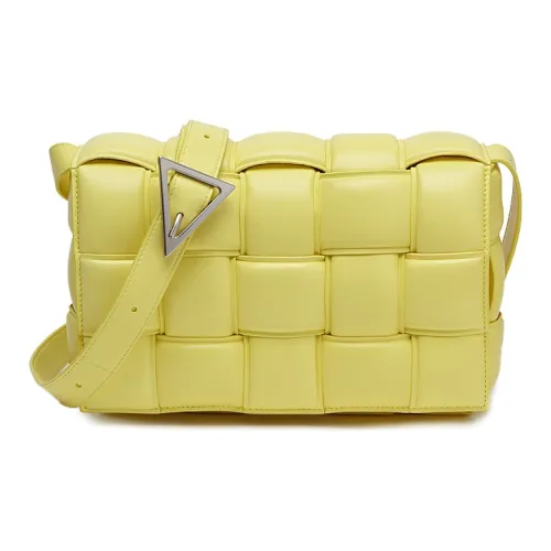 Bottega Veneta Padded Cassette Овчина Сумка через плечо Женская Желе Желтая