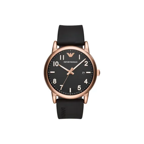 EMPORIO ARMANI Мужские наручные часы кварцевый механизм черный циферблат