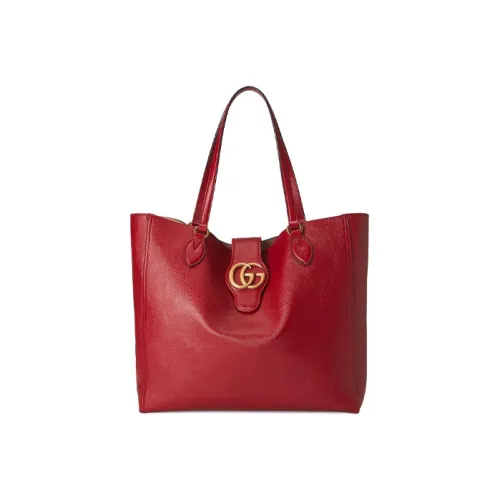 GUCCI Кожа Тоут Сумка Сумка для покупок Сумка на плечо Сумка среднего размера Женская Красная