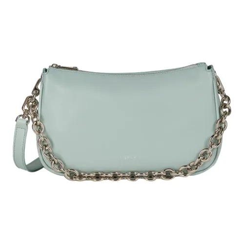 Furla Moon Natural Cow Leather Crossbody Bag Handbag Small Women Mint Green Фурла Луна Естественный Корова Кожа Сумка через плечо Сумка Маленькая Женская Мятно-Зеленая