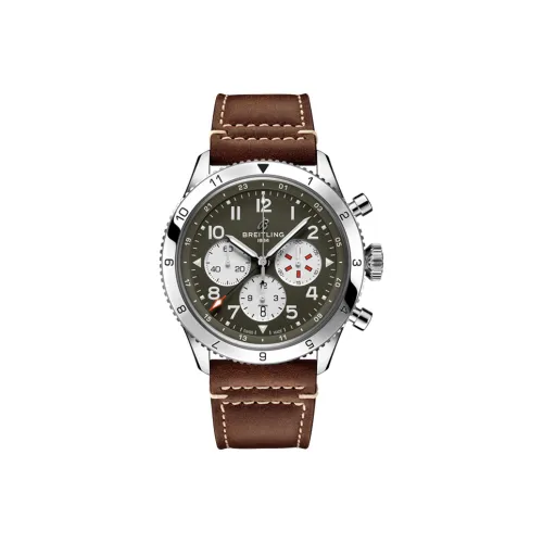 BREITLING Super AVI Collection Автоматический Механический Часы Мужские 46 мм Зеленый Циферблат