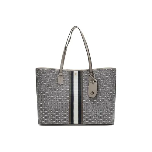 TORY BURCH Gemini Link Покрытый холст Тоут Сумка Сумка для покупок Сумка Сумка через плечо Женская Серый