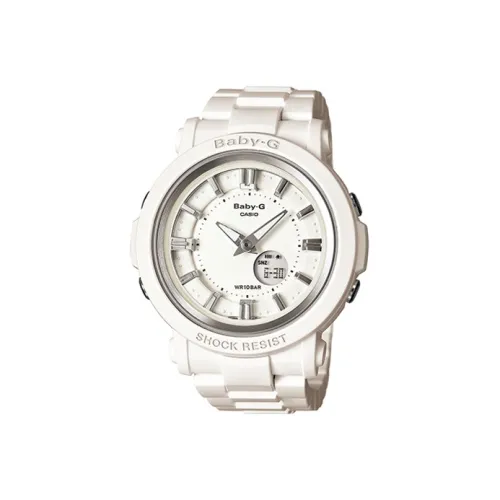 CASIO Малыш G Коллекция Кварцевый механизм Смольный ремешок Часы Женские Белый циферблат