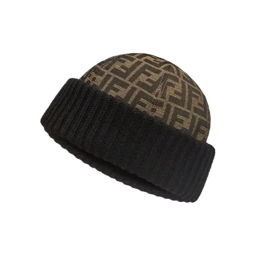 FENDI Хлопок Шапка-бини Коричневый Унисекс