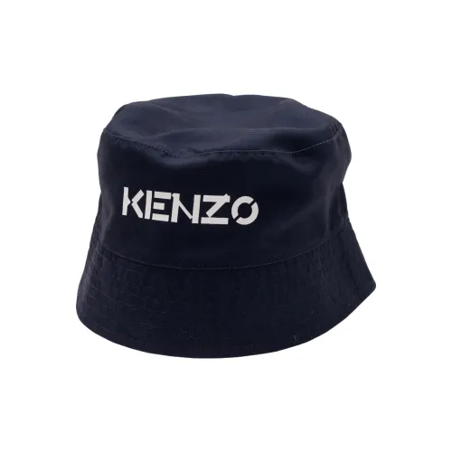 KENZO Cotton Bucket Hats Темно-синий Kids