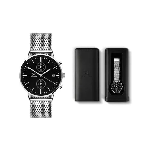 CARLHEIM Tilfredshed Collection Мужские часы Кварцевый механизм Ремешок из нержавеющей стали 40 мм Черный циферблат Часы DMSB011