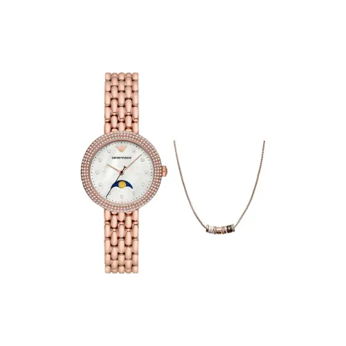 EMPORIO ARMANI Наручные часы кварцевый механизм 32 мм цветной циферблат раковина из жемчуга женские часы