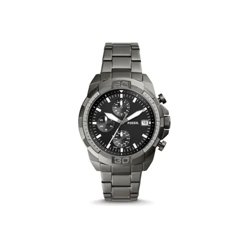 FOSSIL Наручные часы Кварцевый механизм Стальной ремешок 44 мм Черный циферблат Мужские часы