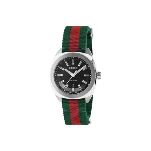 GUCCI GG2570 Мужские часы Кварцевый механизм Нейлоновый ремешок 41 мм Черный циферблат