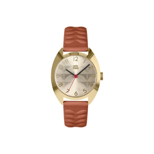 ORLA KIELY Women's Watch Кварцевый механизм Естественная кожа Ремешок Белый циферблат OK2292
