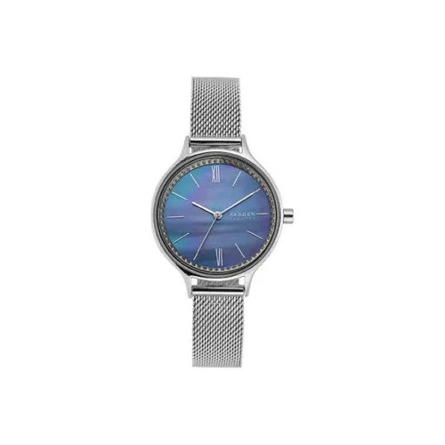 SKAGEN Кварцевый Movement Женские Часы 30MM Синий