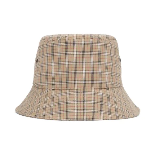 Burberry Пляжные панамы из хлопка, бежевые, унисекс