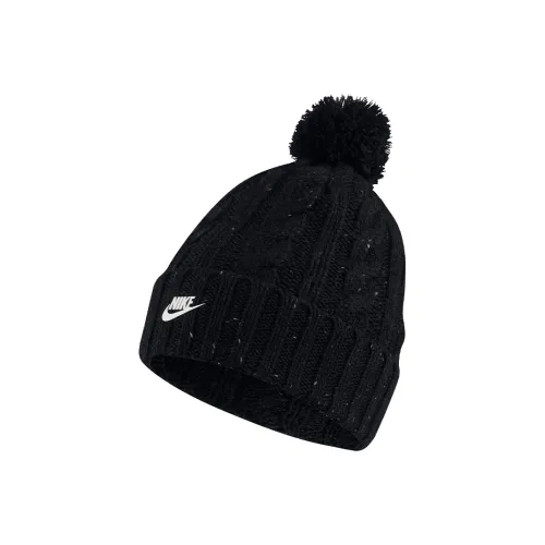 NIKE Акриловая шапка-бини черного цвета унисекс
