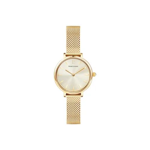 PierreLannier Наручные часы Кварцевый механизм Стальной ремешок Золотой циферблат Женские часы 014J548