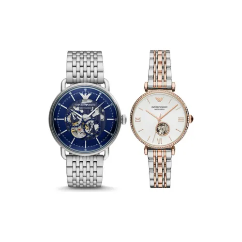 EMPORIO ARMANI Автоматический Механический Movement Унисекс Пара Часов 43 мм Синий