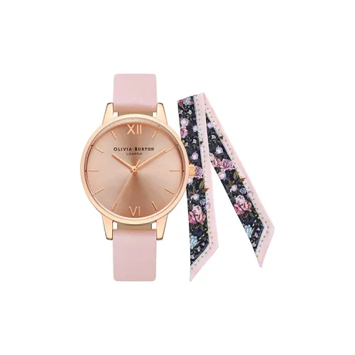 OLIVIA·BURTON Classic Collection Кварцевые Женские Часы с Естественным Кожаным Ремешком и Кофейным Циферблатом