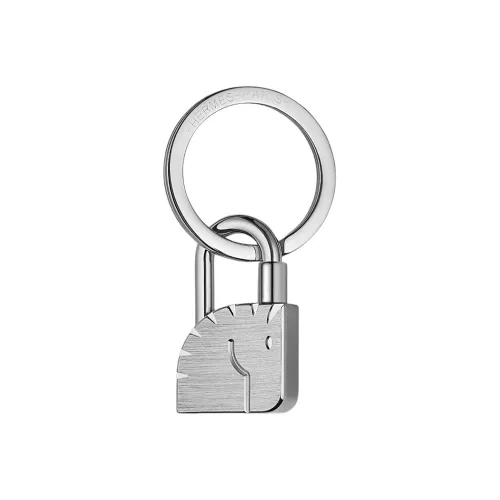 HERMES Cadenas Металлические Брелоки Серебристый Унисекс