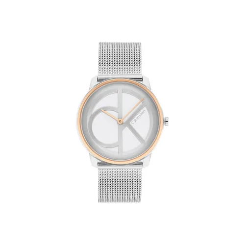 Calvin Klein Women's Watch Кварцевый механизм Стальной ремешок 35 мм Серый циферблат