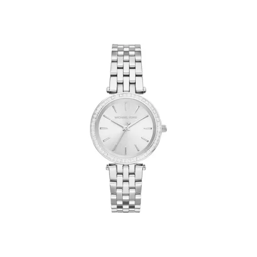 MICHAEL KORS MINI DARCI Women's Watch Кварцевый механизм ремешок из нержавеющей стали 33 мм белый циферблат