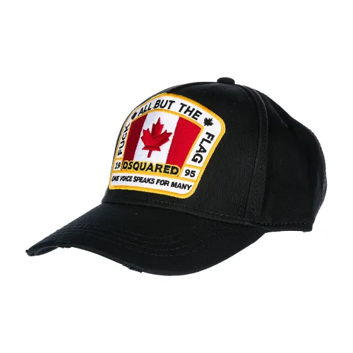 DSQUARED 2 Хлопок Бейсболки Черные Мужские
