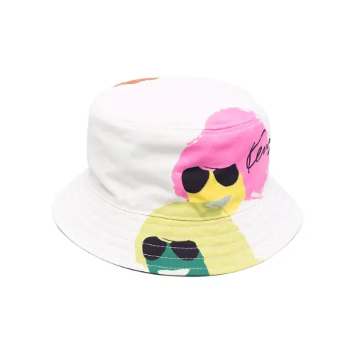 KENZO Полиамид Шляпа ведра Белая Унисекс