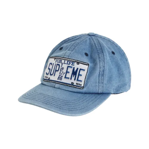 Supreme 100% хлопок саржа кепки унисекс синий